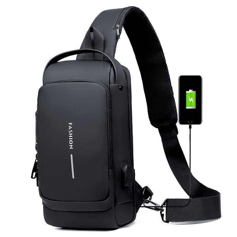 Bolso de hombro antirrobo con carga USB